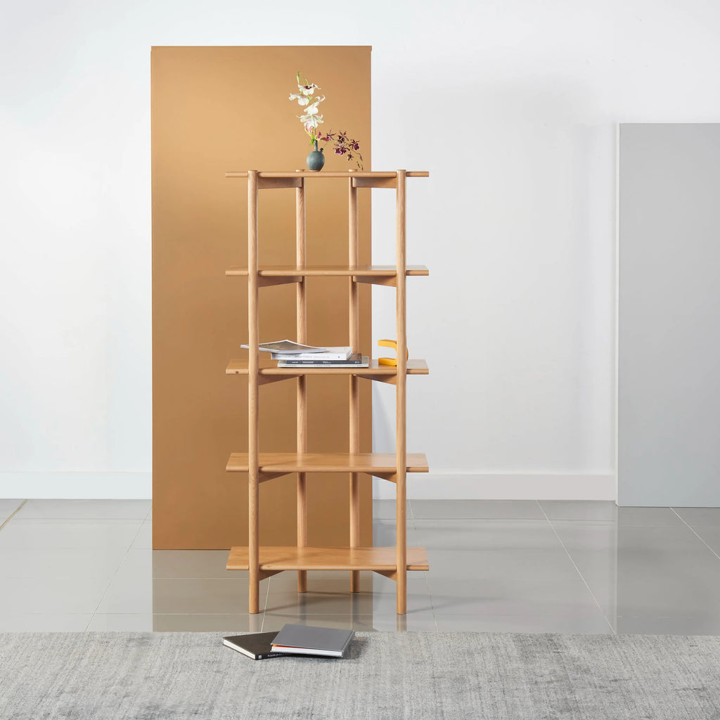 Olivia Modular Shelf Single 72 x 35 x 157cm Solid American Oak