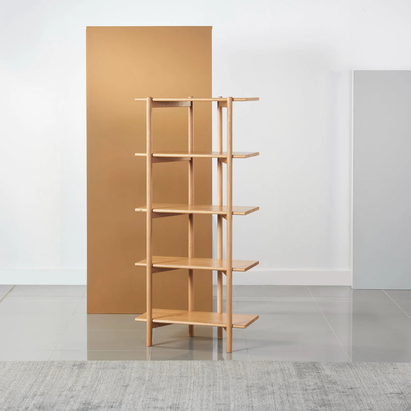 Olivia Modular Shelf Single 72 x 35 x 157cm Solid American Oak