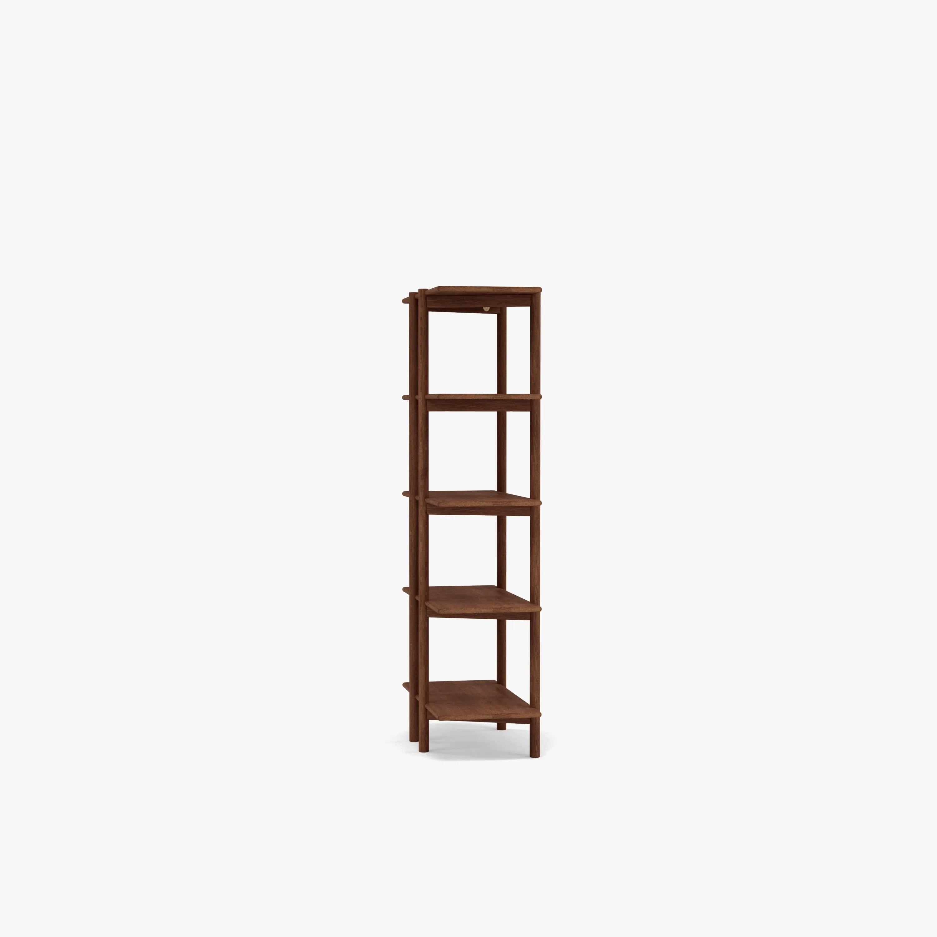 Olivia Modular Shelf Single 72 x 35 x 157cm Solid American Walnut