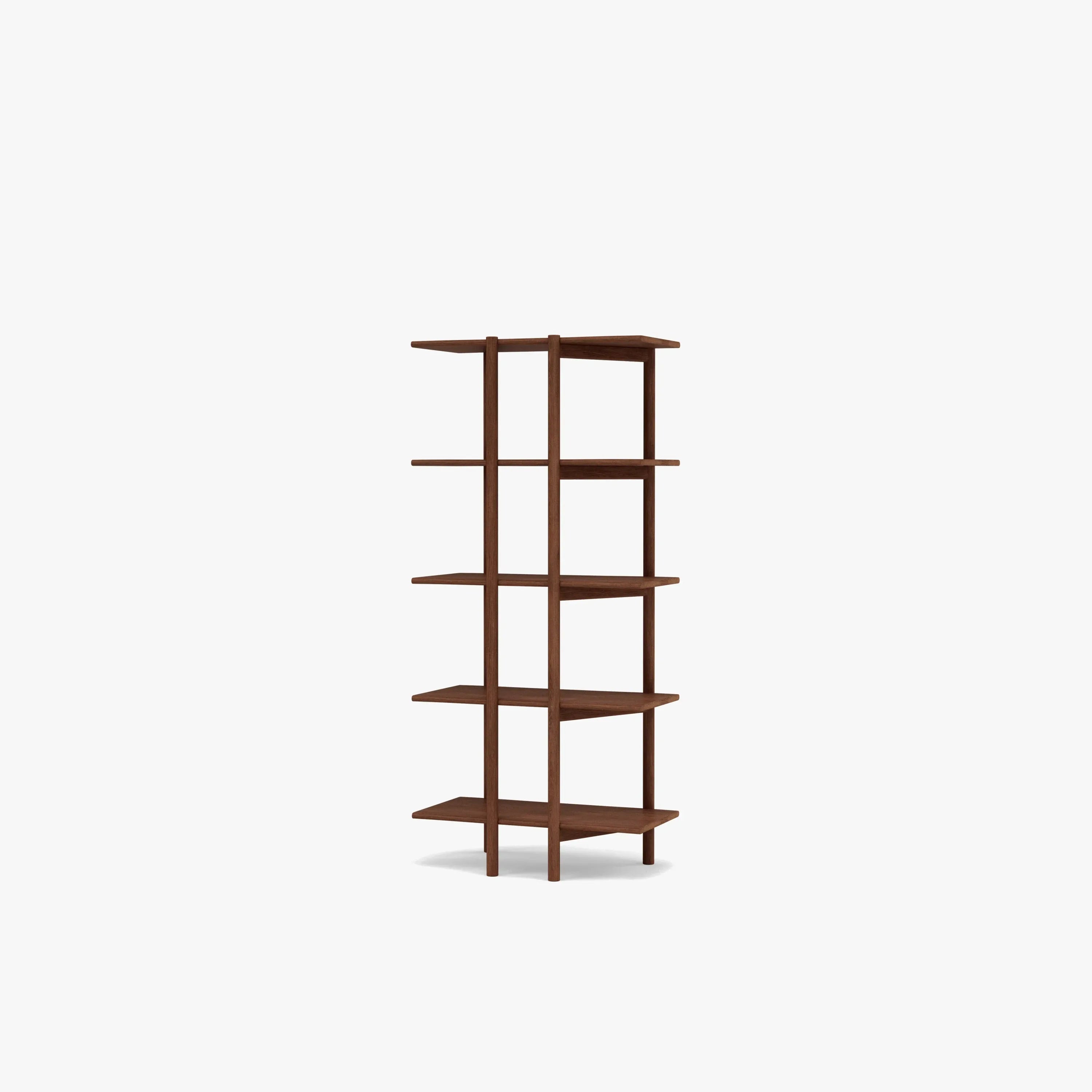 Olivia Modular Shelf Single 72 x 35 x 157cm Solid American Walnut