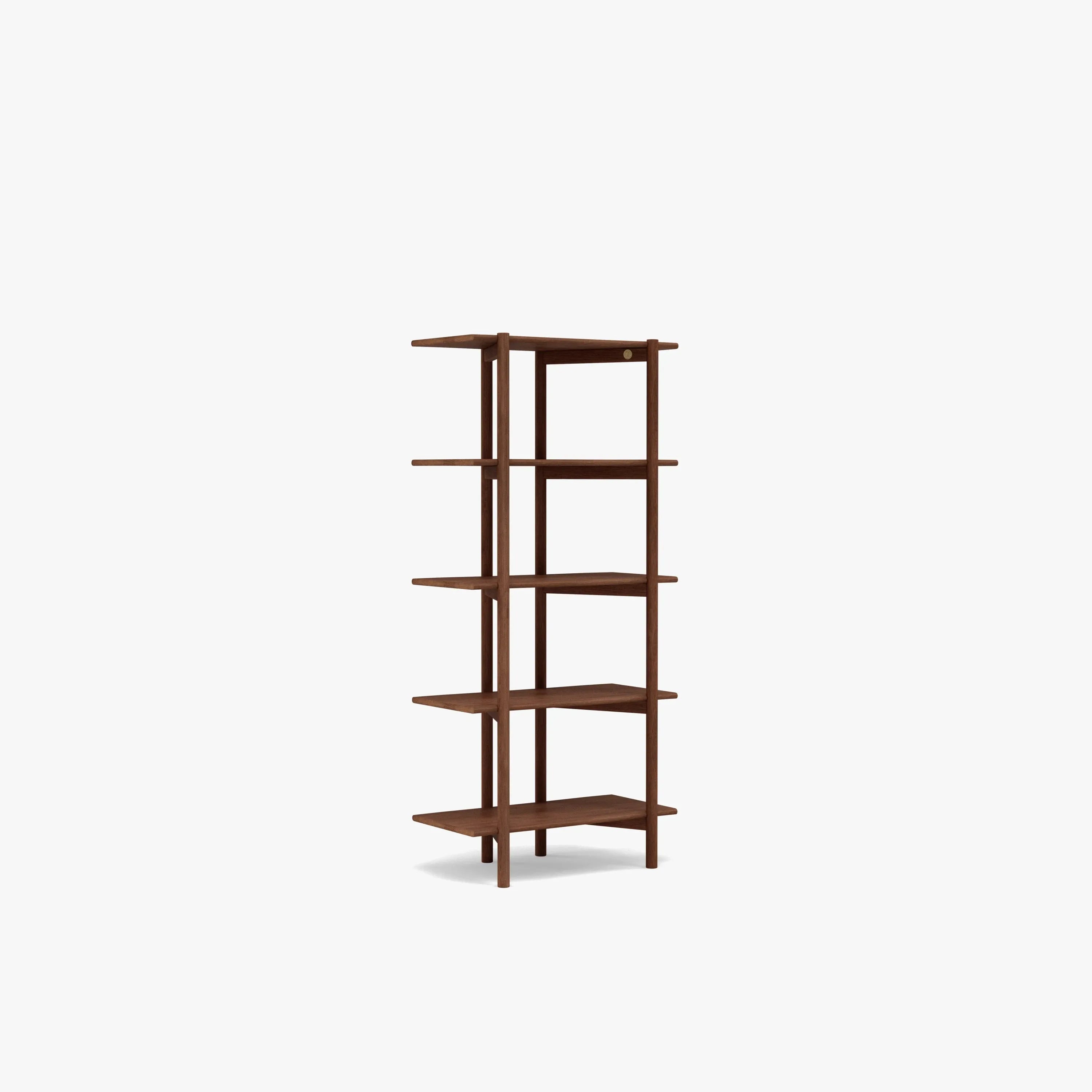 Olivia Modular Shelf Single 72 x 35 x 157cm Solid American Walnut