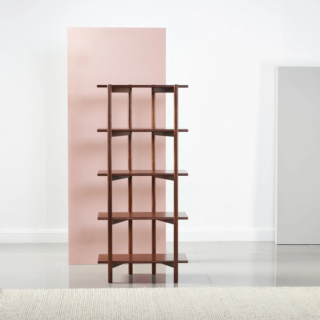 Olivia Modular Shelf Single 72 x 35 x 157cm Solid American Walnut