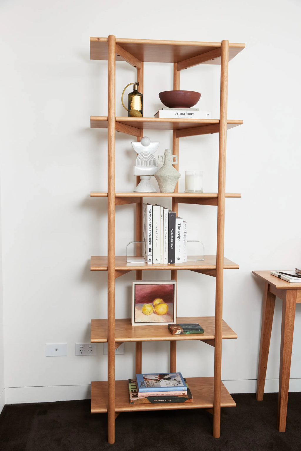 Olivia Modular Shelf Single 72 x 35 x 192cm Solid American Oak