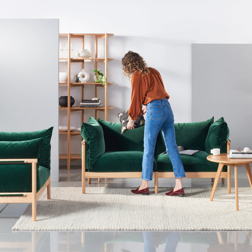 Olivia Modular Shelf Single 72 x 35 x 192cm Solid American Oak