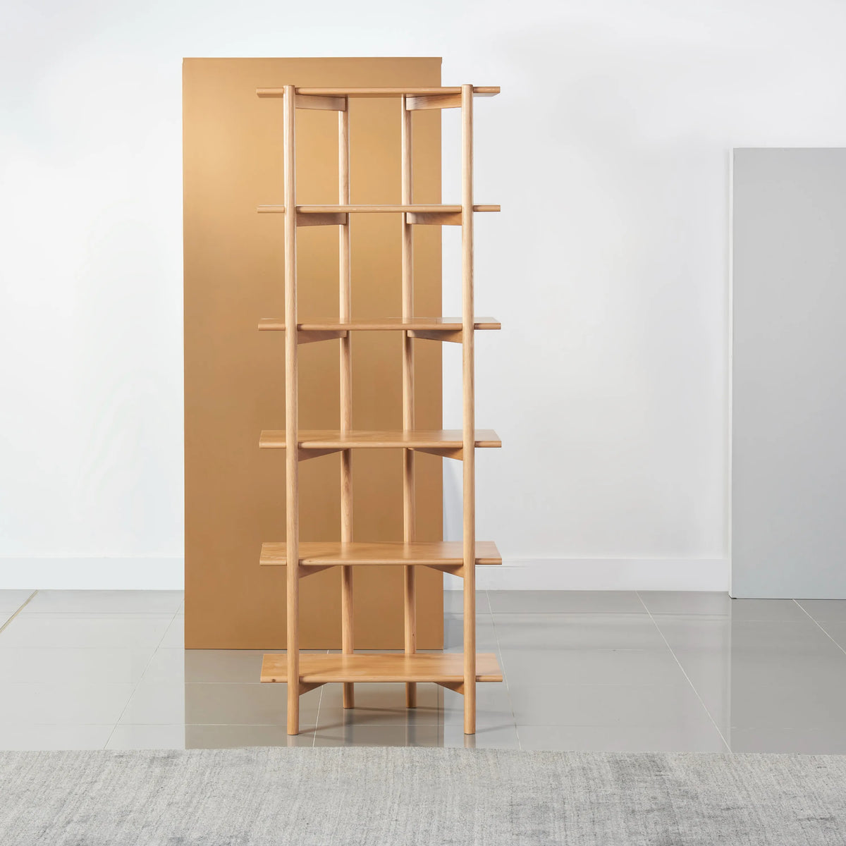 Olivia Modular Shelf Single 72 x 35 x 192cm Solid American Oak