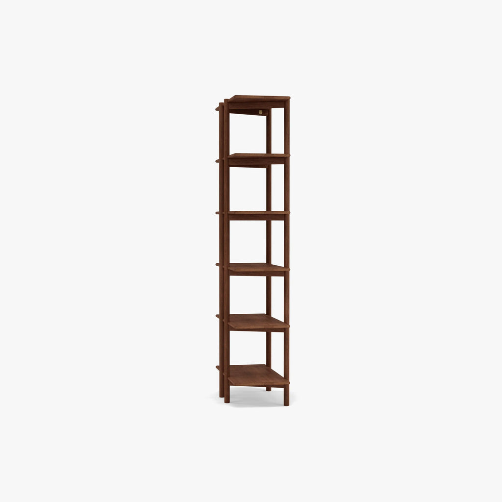 Olivia Modular Shelf Single 72 x 35 x 192cm Solid American Walnut
