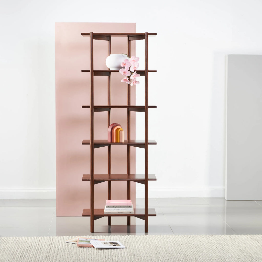 Olivia Modular Shelf Single 72 x 35 x 192cm Solid American Walnut