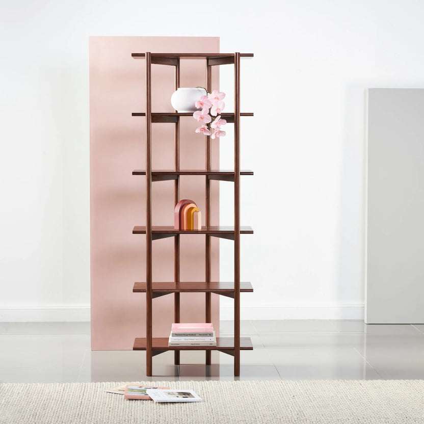Olivia Modular Shelf Single 72 x 35 x 192cm Solid American Walnut
