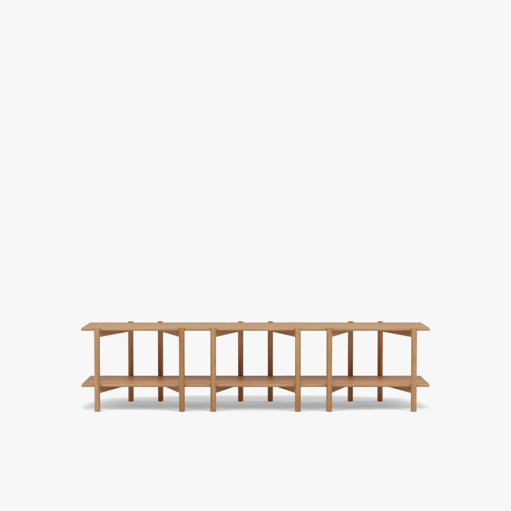 Olivia Modular Shelf Triple 216 x 35 x 52cm Solid American Oak