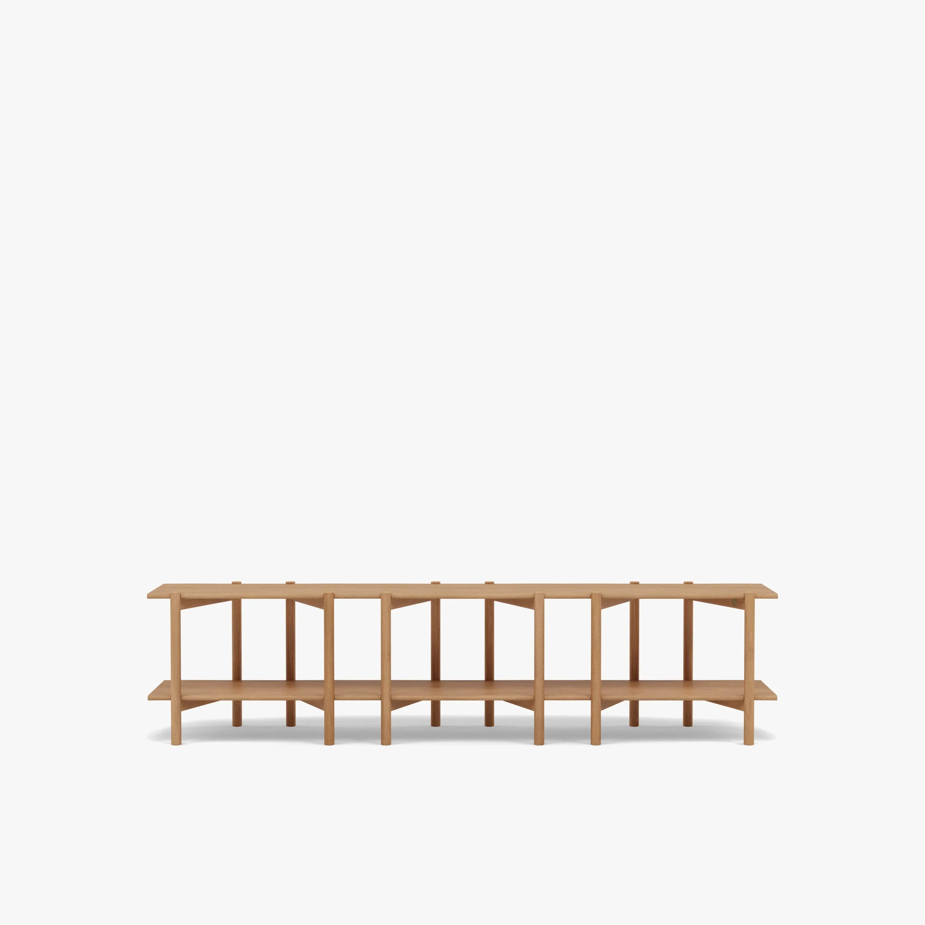 Olivia Modular Shelf Triple 216 x 35 x 52cm Solid American Oak