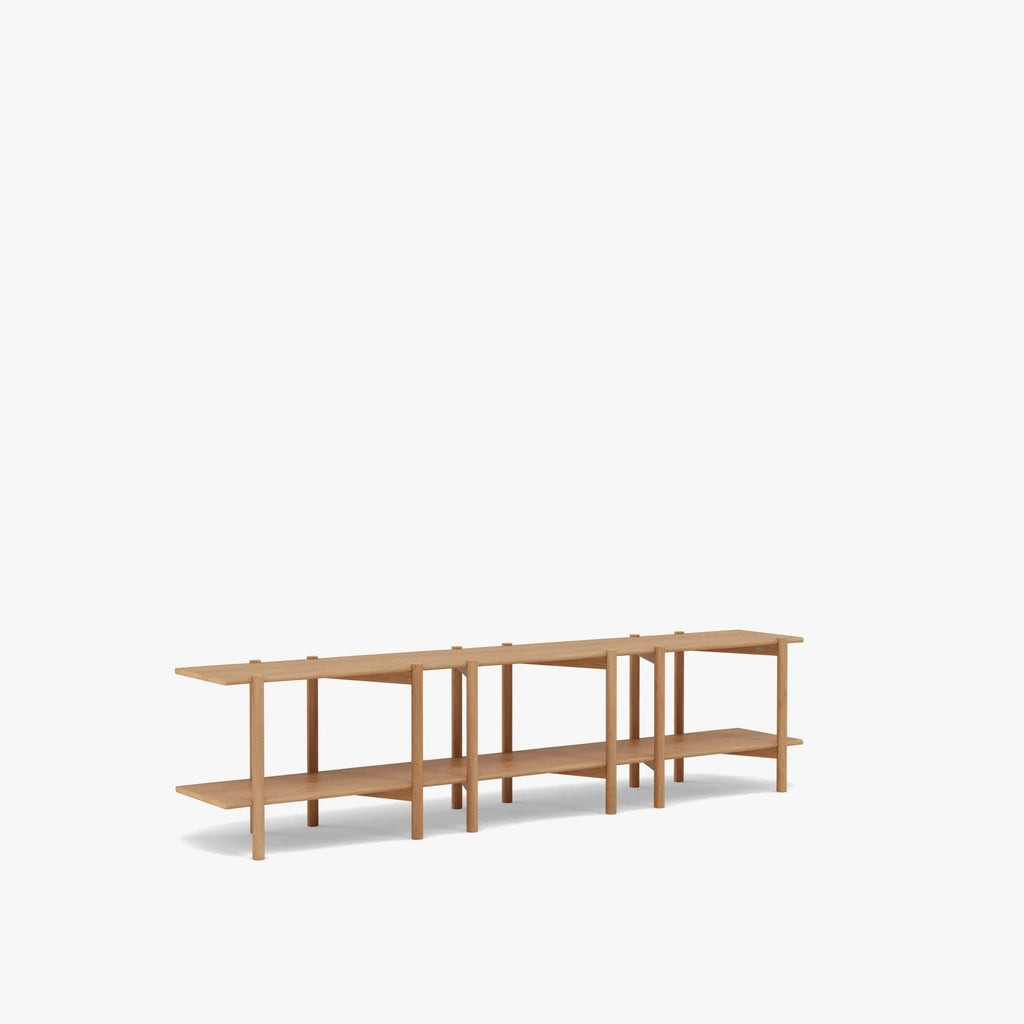 Olivia Modular Shelf Triple 216 x 35 x 52cm Solid American Oak