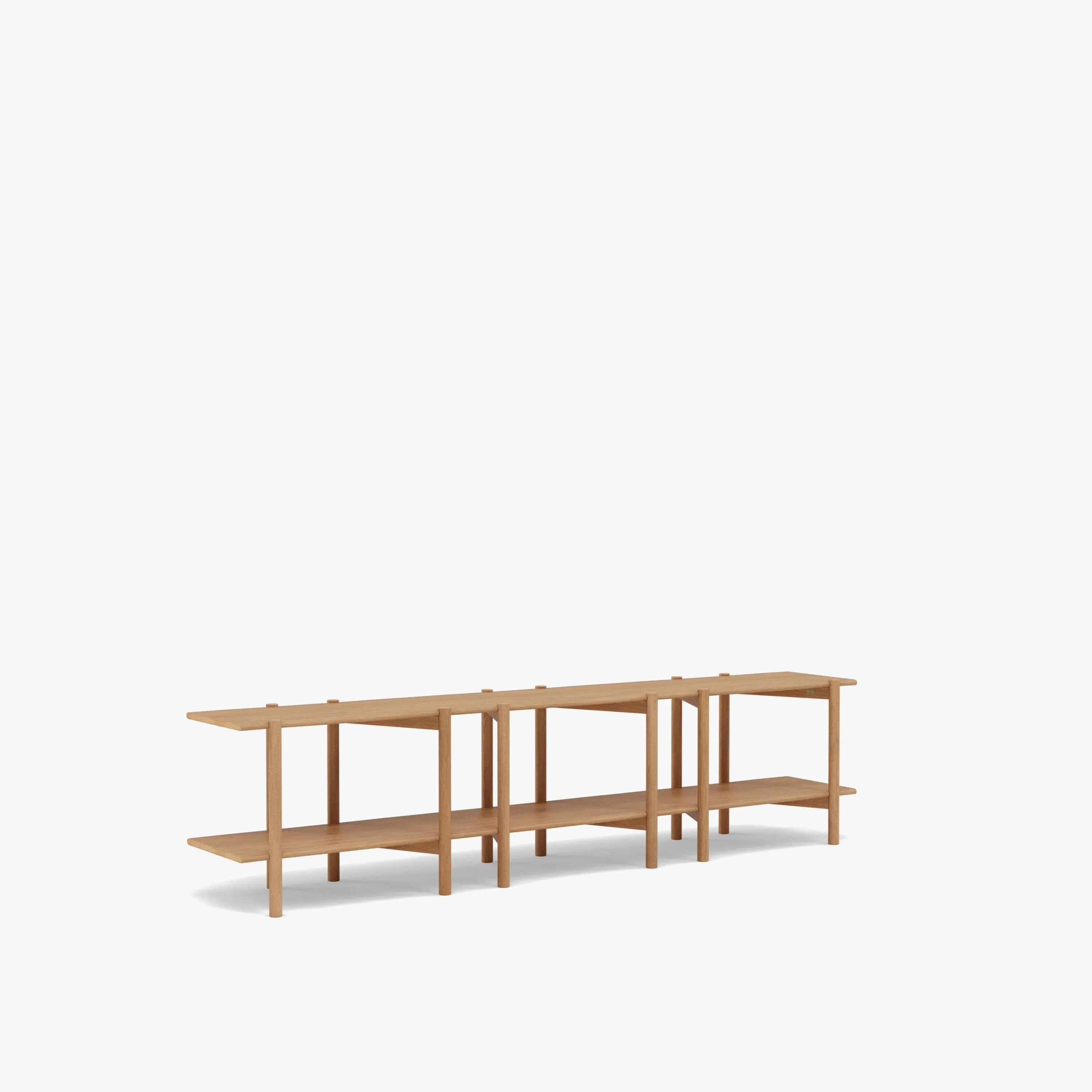 Olivia Modular Shelf Triple 216 x 35 x 52cm Solid American Oak