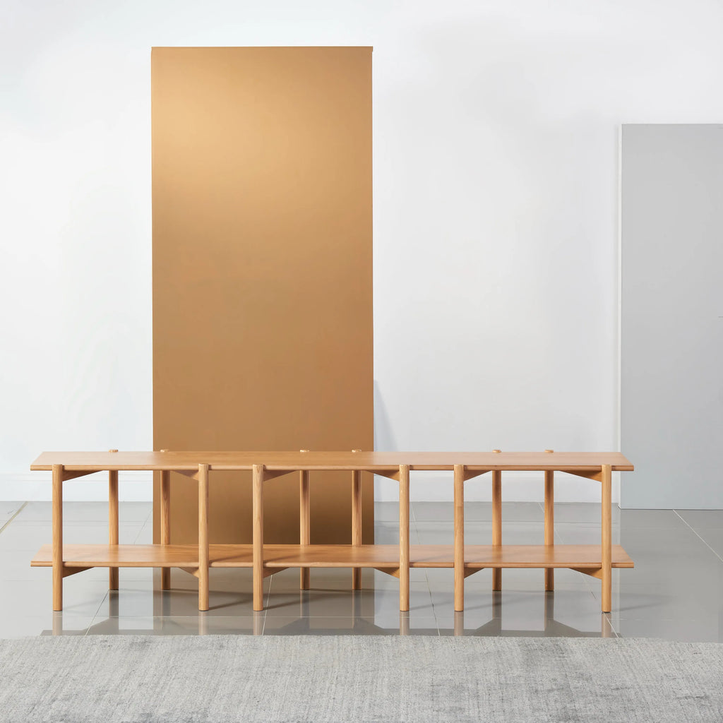 Olivia Modular Shelf Triple 216 x 35 x 52cm Solid American Oak