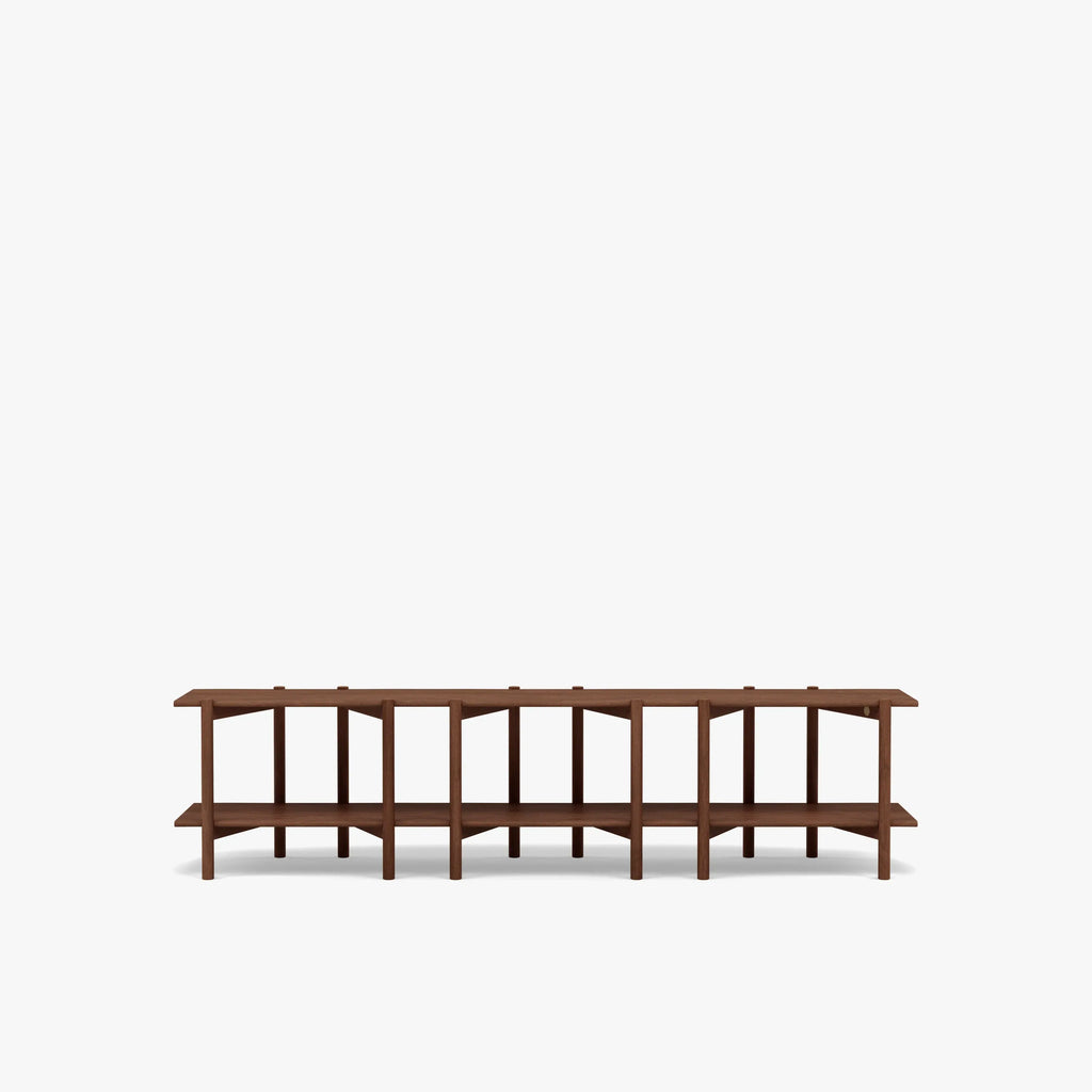 Olivia Modular Shelf Triple 216 x 35 x 52cm Solid American Walnut