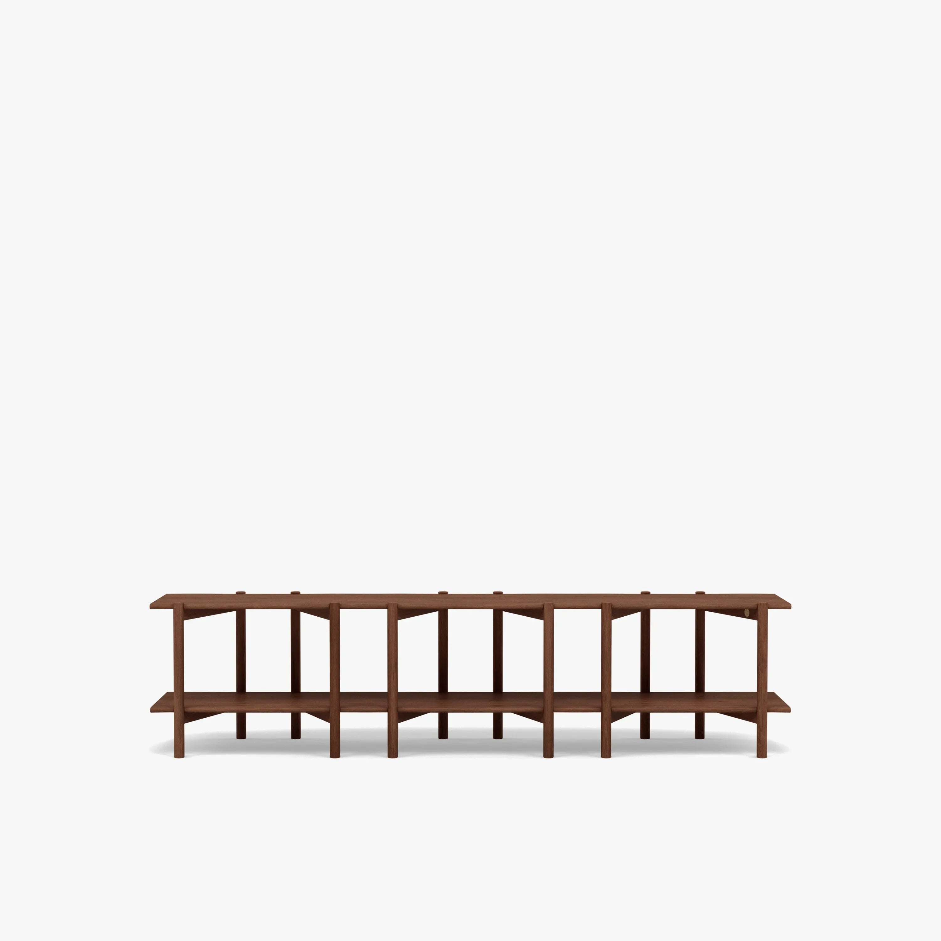 Olivia Modular Shelf Triple 216 x 35 x 52cm Solid American Walnut
