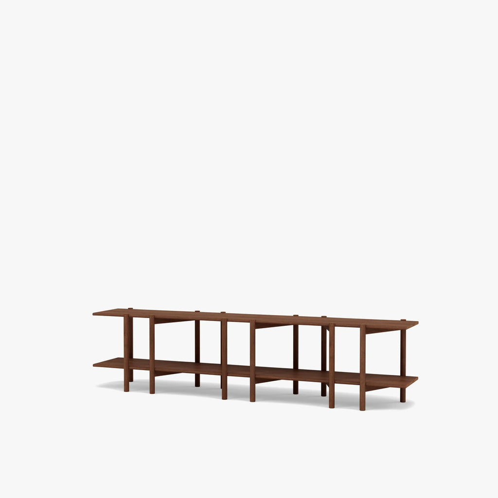 Olivia Modular Shelf Triple 216 x 35 x 52cm Solid American Walnut