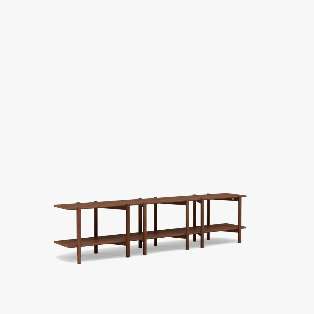 Olivia Modular Shelf Triple 216 x 35 x 52cm Solid American Walnut