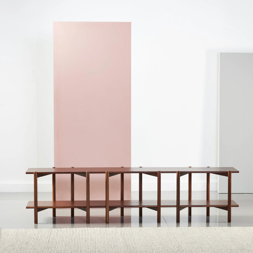 Olivia Modular Shelf Triple 216 x 35 x 52cm Solid American Walnut