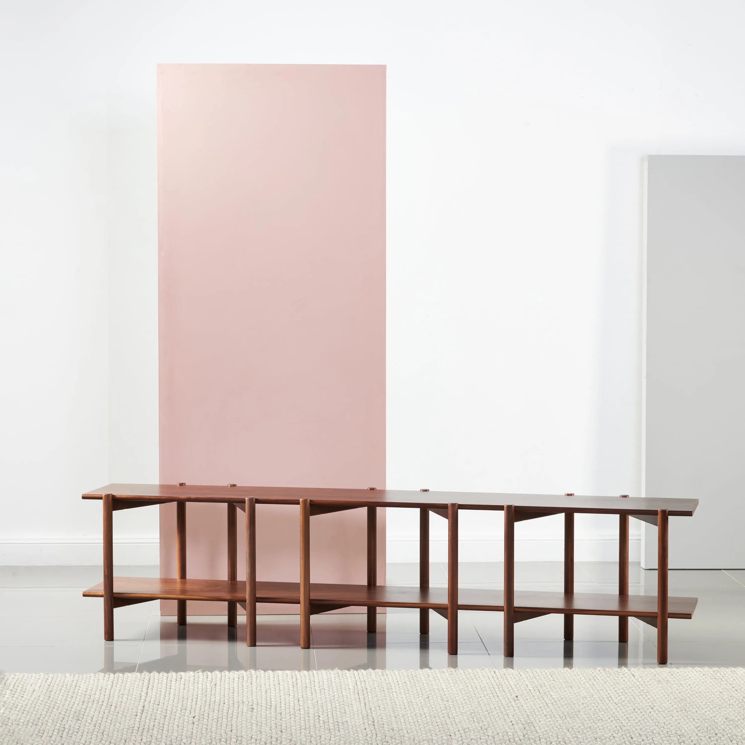 Olivia Modular Shelf Triple 216 x 35 x 52cm Solid American Walnut