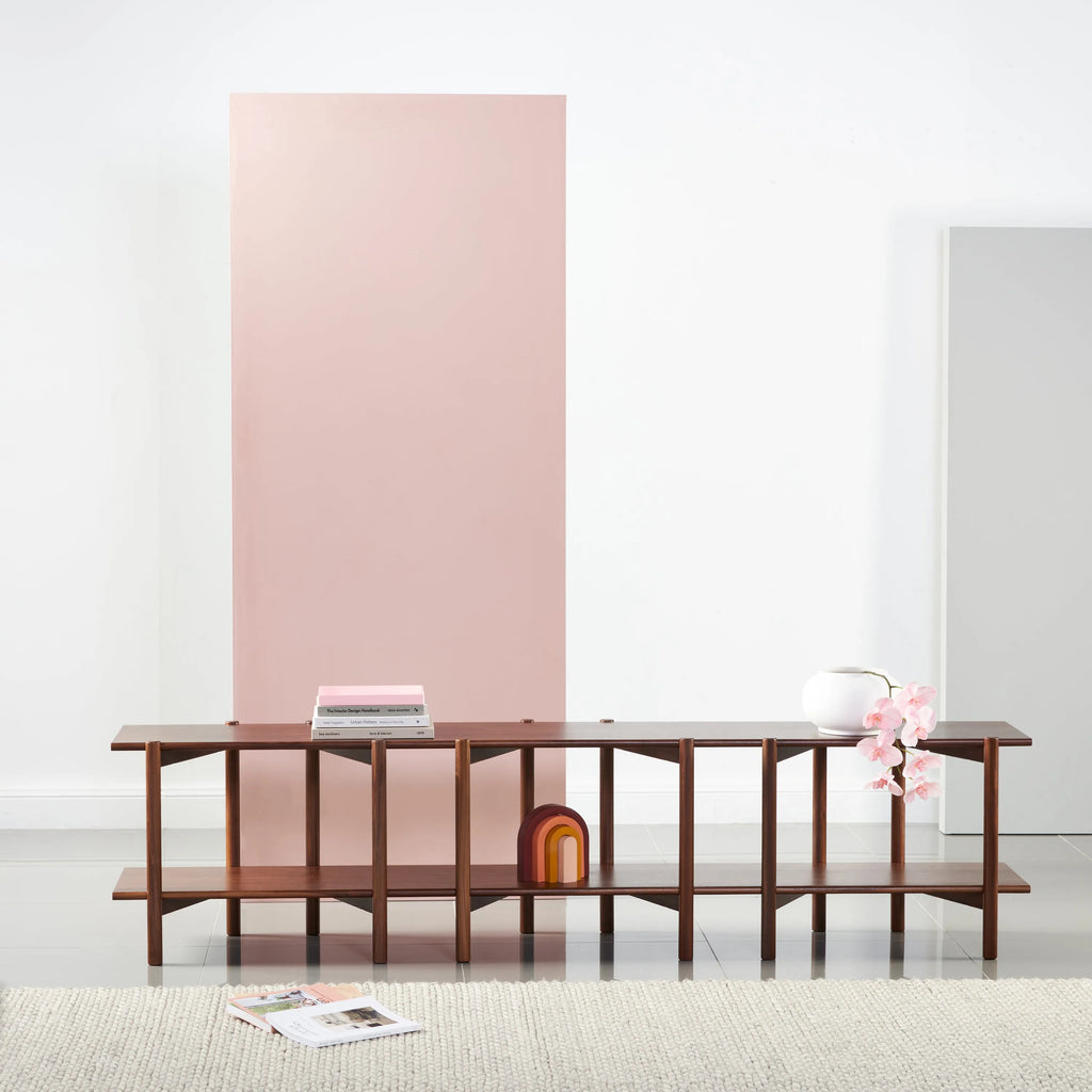 Olivia Modular Shelf Triple 216 x 35 x 52cm Solid American Walnut