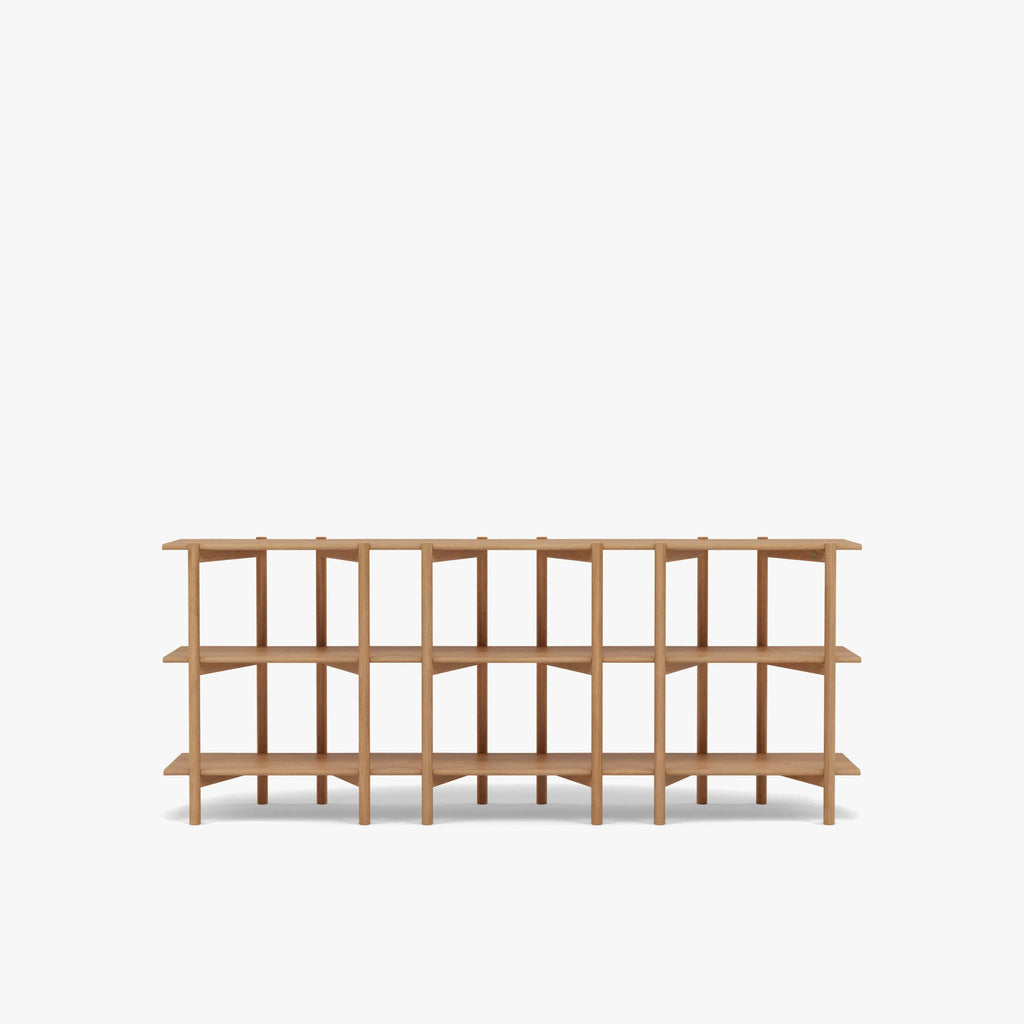 Olivia Modular Shelf Triple 216 x 35 x 87cm Solid American Oak