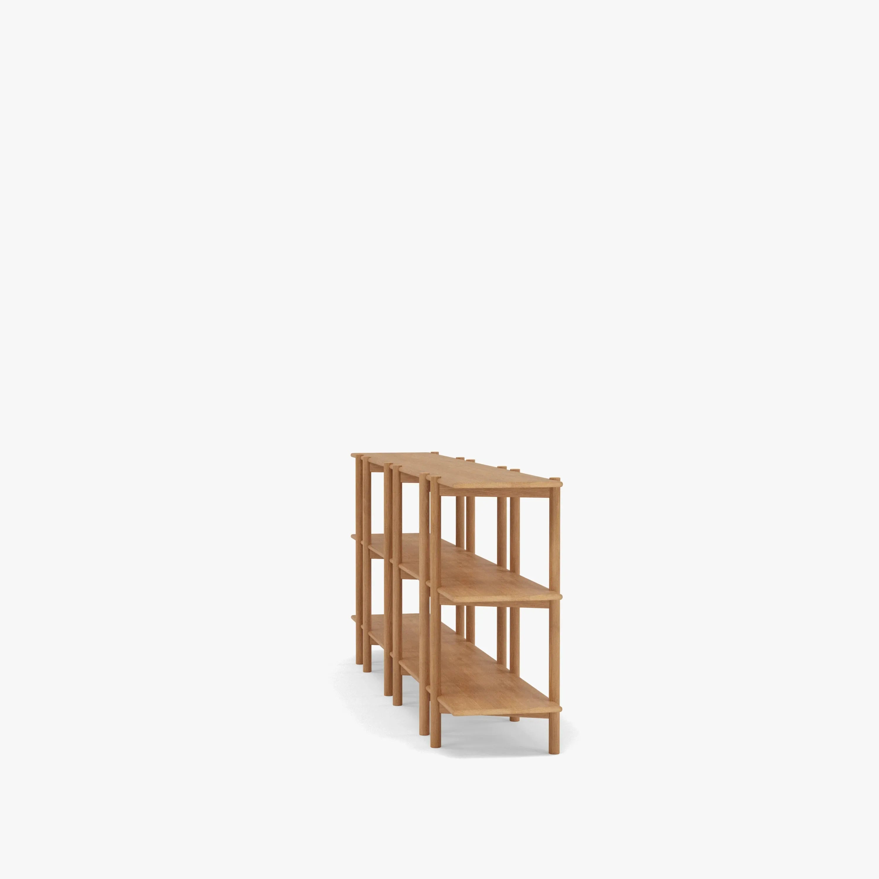 Olivia Modular Shelf Triple 216 x 35 x 87cm Solid American Oak