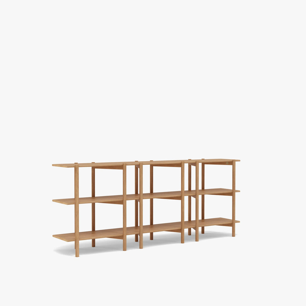 Olivia Modular Shelf Triple 216 x 35 x 87cm Solid American Oak