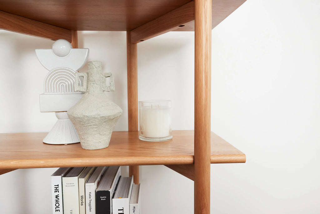 Olivia Modular Shelf Triple 216 x 35 x 87cm Solid American Oak