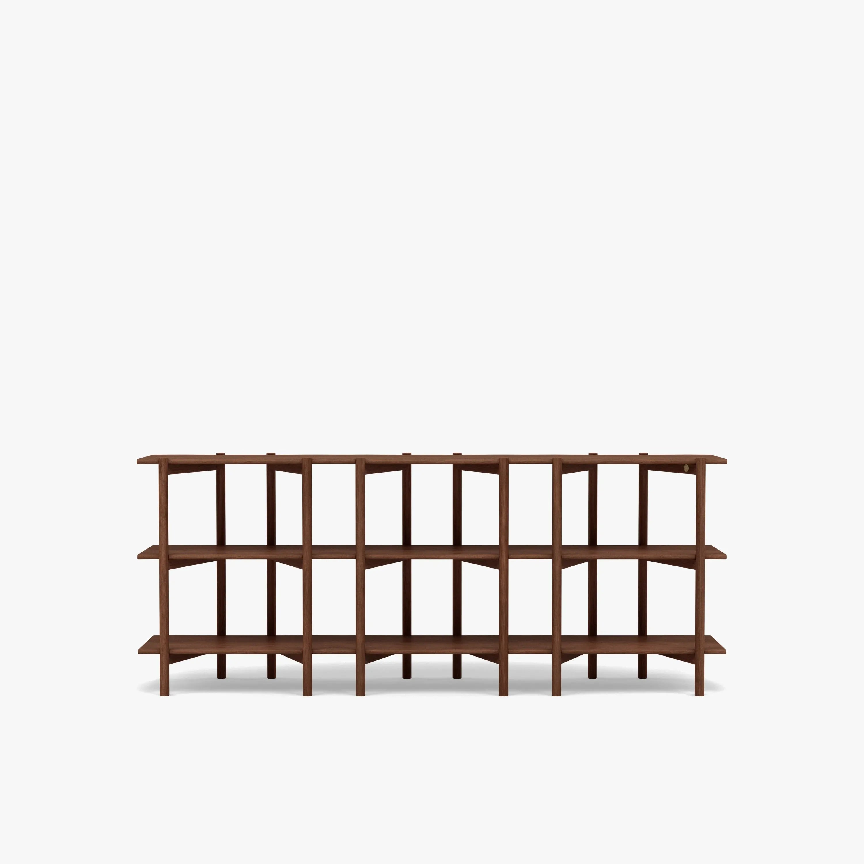 Olivia Modular Shelf Triple 216 x 35 x 87cm Solid American Walnut