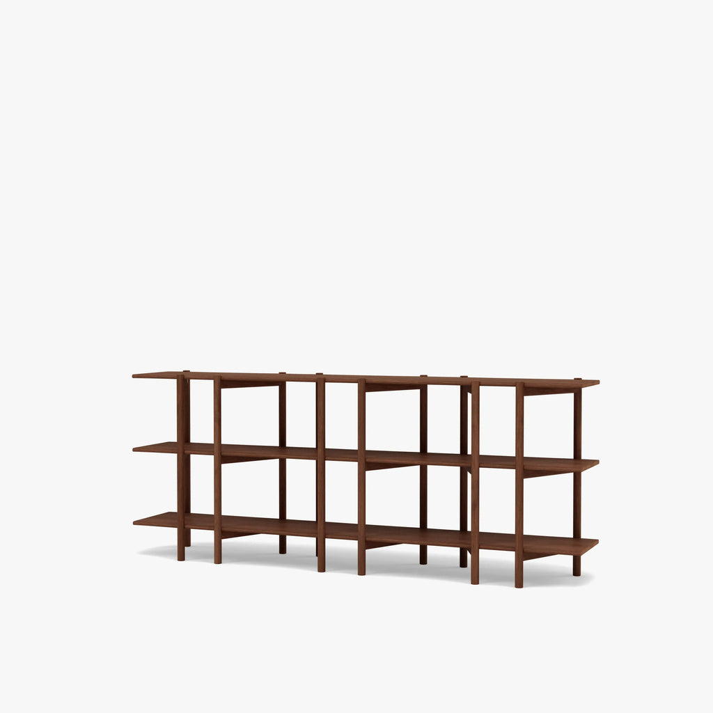 Olivia Modular Shelf Triple 216 x 35 x 87cm Solid American Walnut