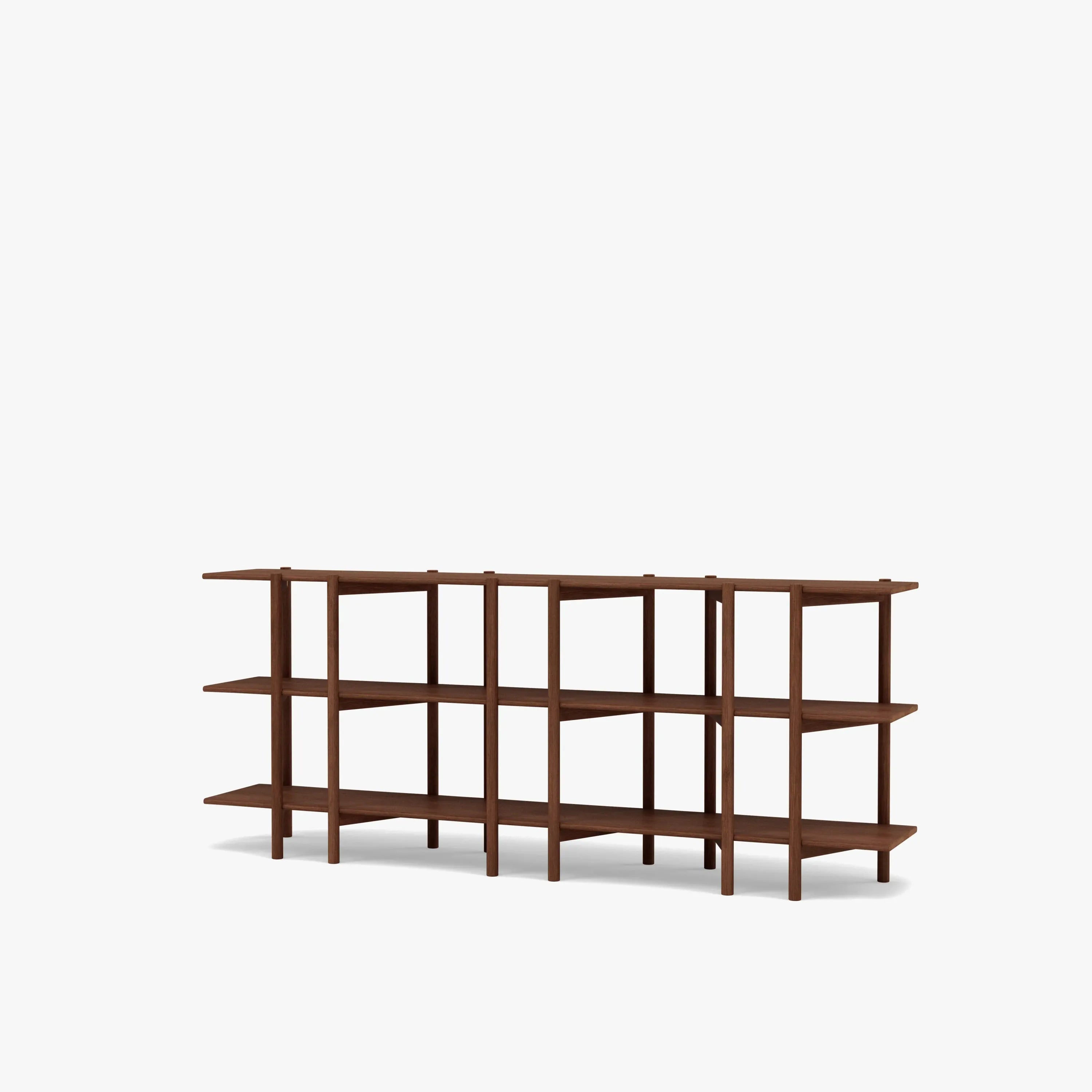 Olivia Modular Shelf Triple 216 x 35 x 87cm Solid American Walnut