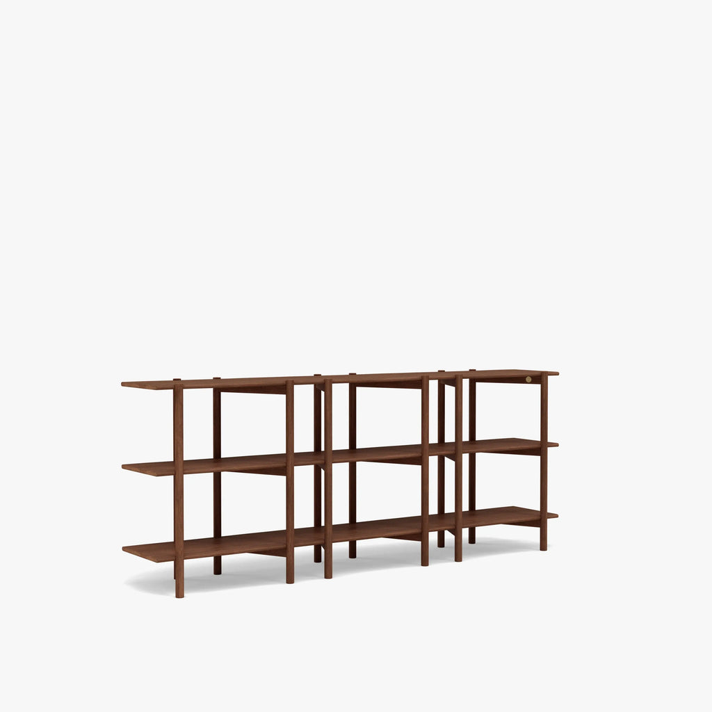 Olivia Modular Shelf Triple 216 x 35 x 87cm Solid American Walnut