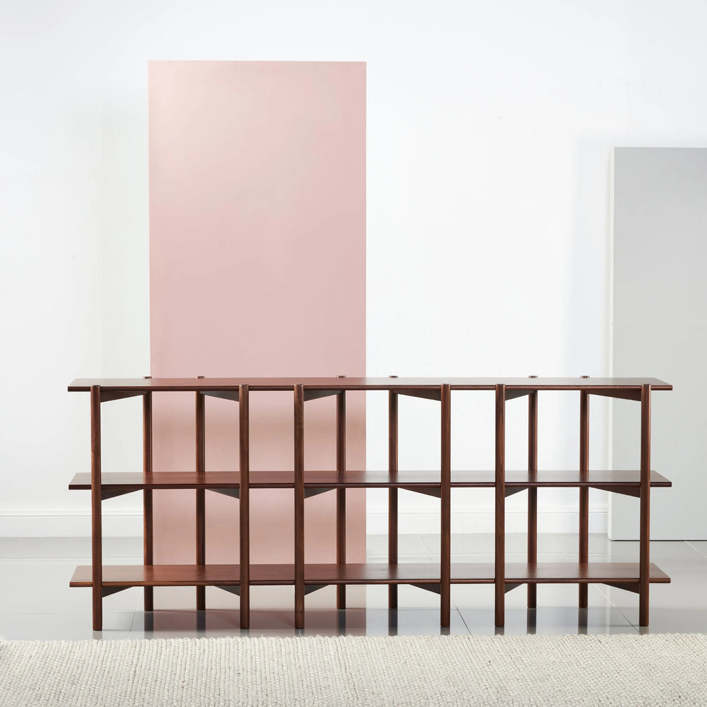 Olivia Modular Shelf Triple 216 x 35 x 87cm Solid American Walnut