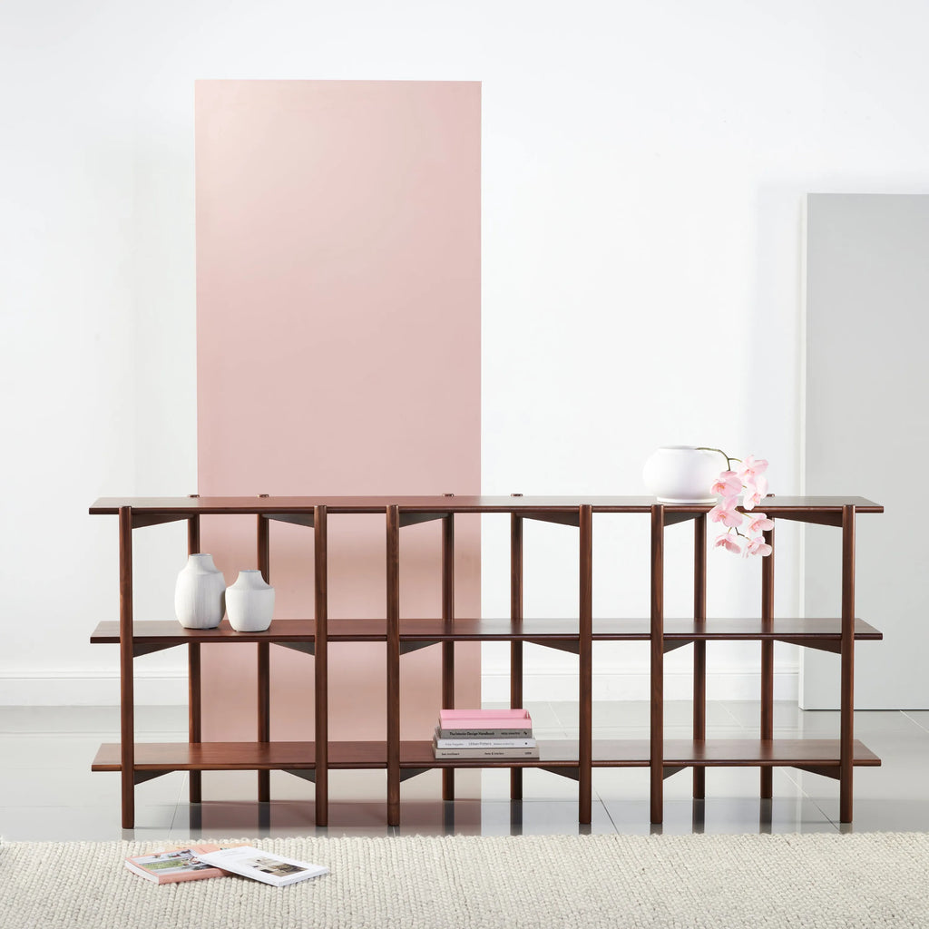 Olivia Modular Shelf Triple 216 x 35 x 87cm Solid American Walnut