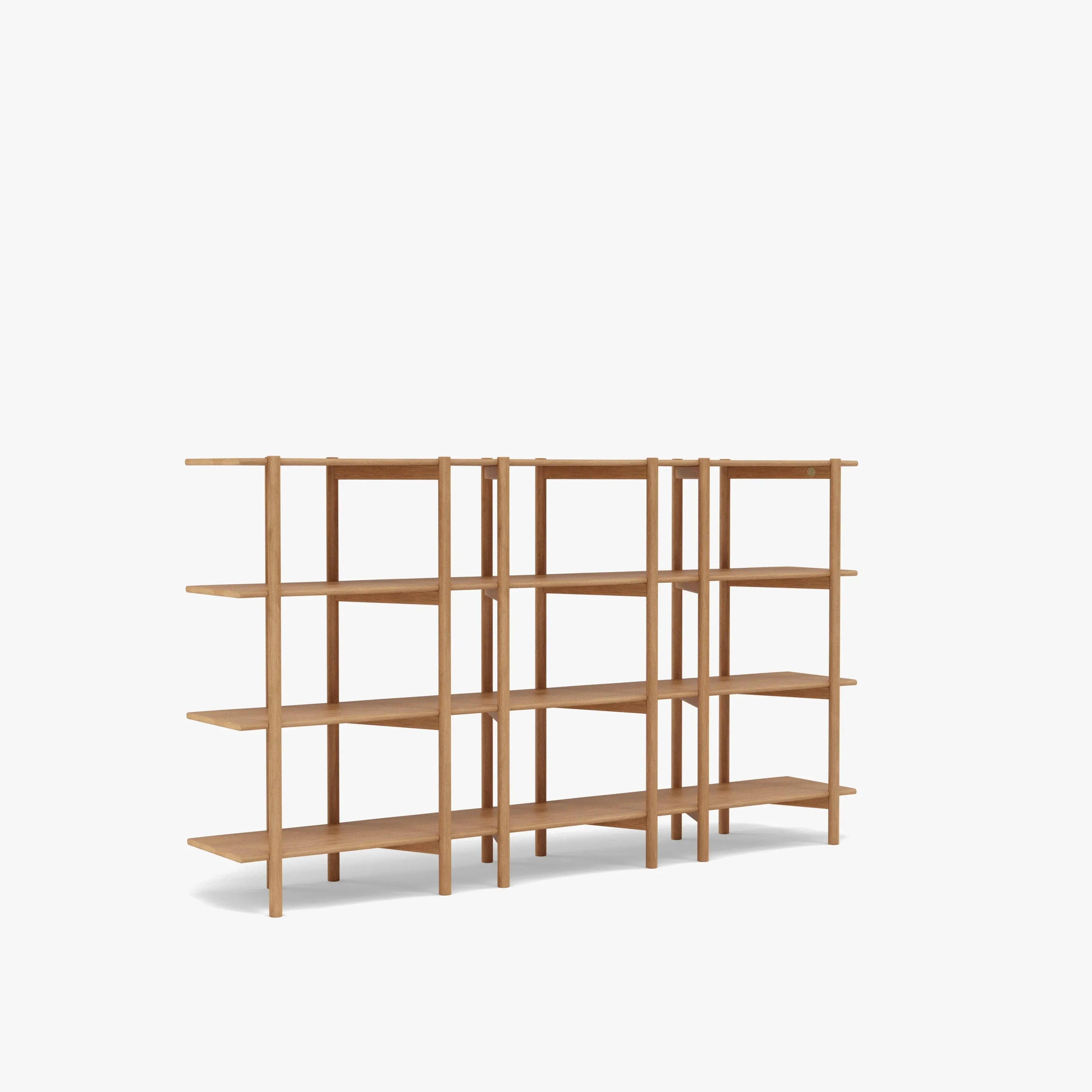 Olivia Modular Shelf Triple 216 x 35 x 122cm Solid American Oak