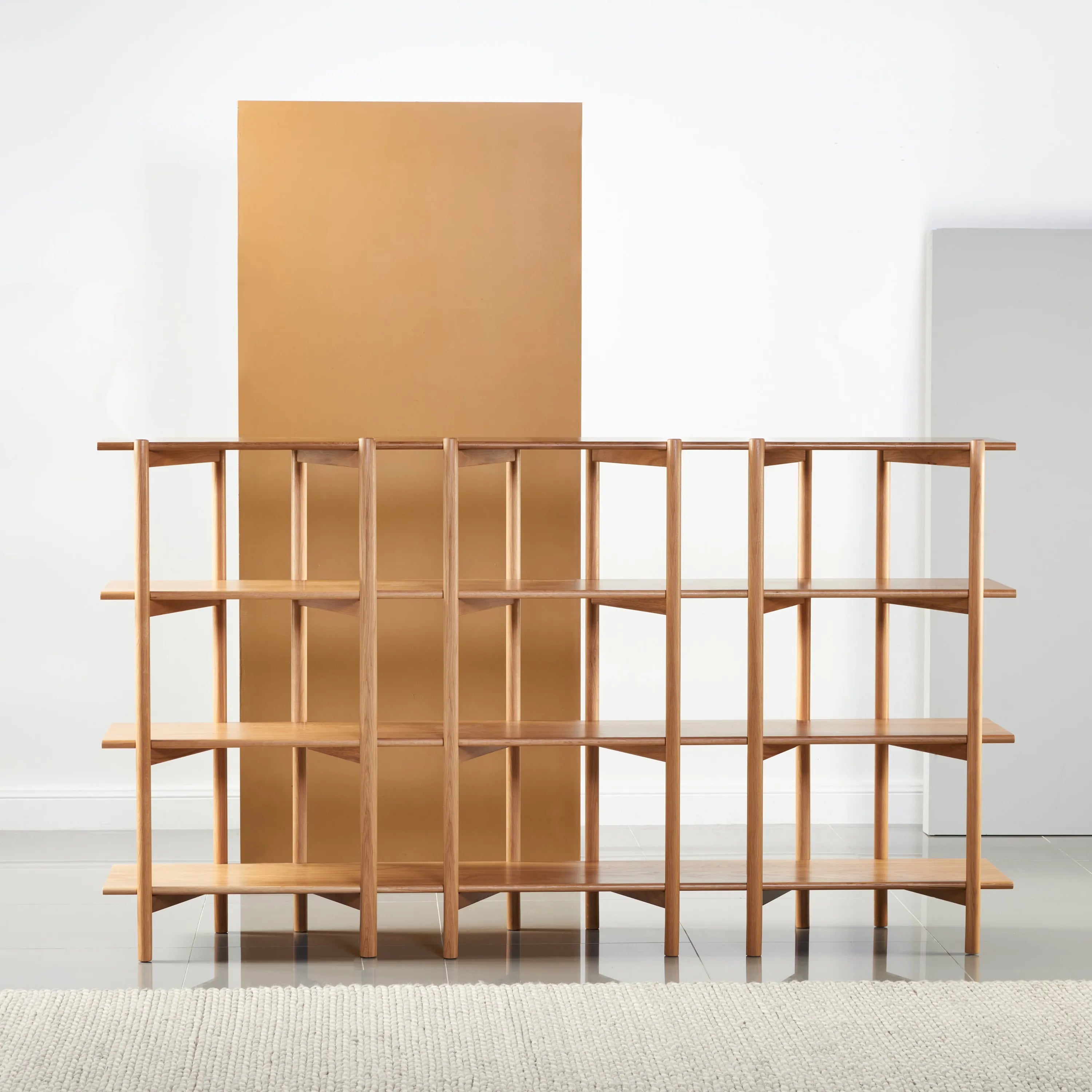 Olivia Modular Shelf Triple 216 x 35 x 122cm Solid American Oak