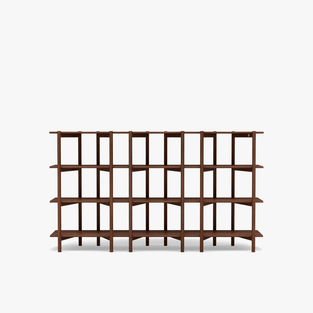 Olivia Modular Shelf Triple 216 x 35 x 122cm Solid American Walnut