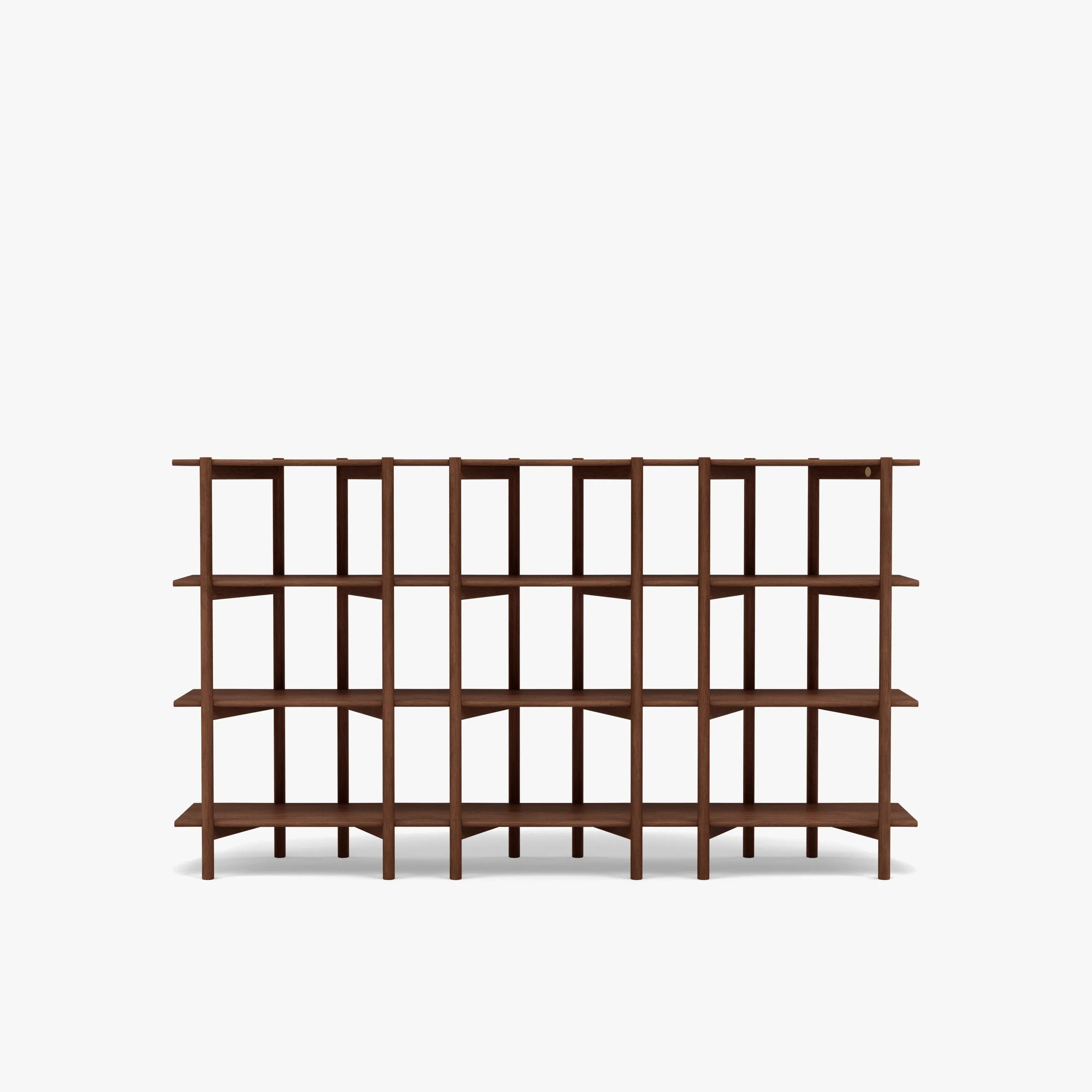 Olivia Modular Shelf Triple 216 x 35 x 122cm Solid American Walnut
