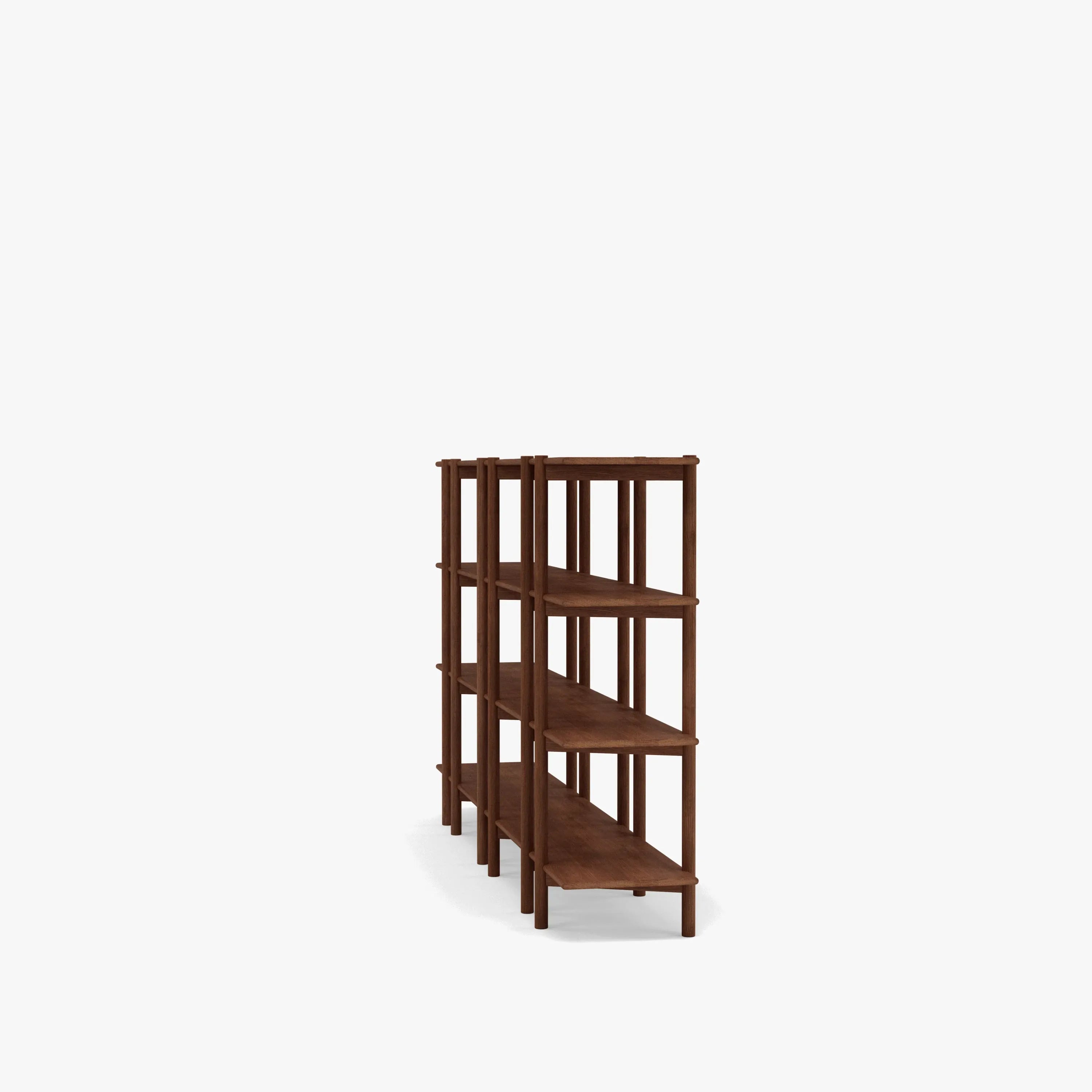 Olivia Modular Shelf Triple 216 x 35 x 122cm Solid American Walnut