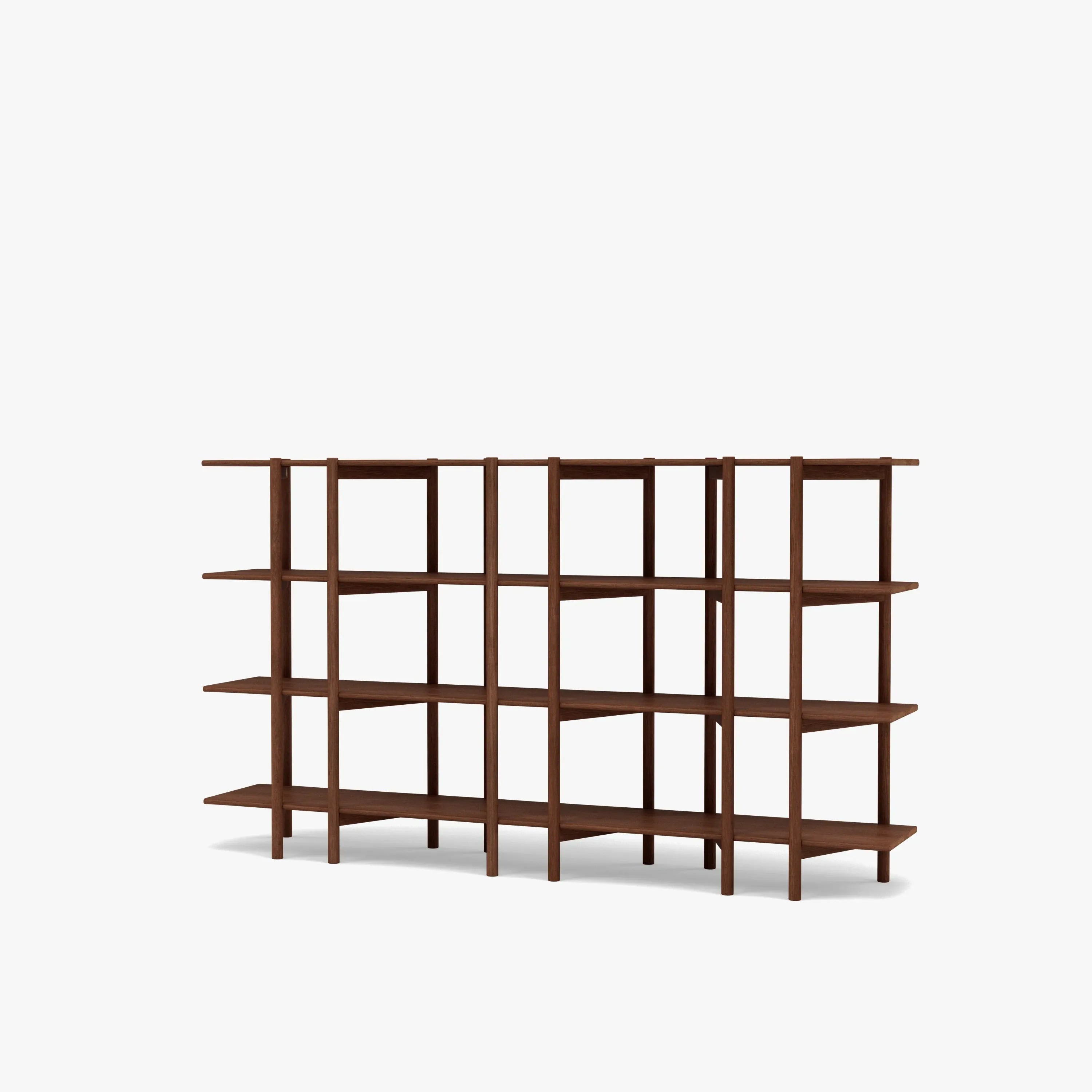 Olivia Modular Shelf Triple 216 x 35 x 122cm Solid American Walnut