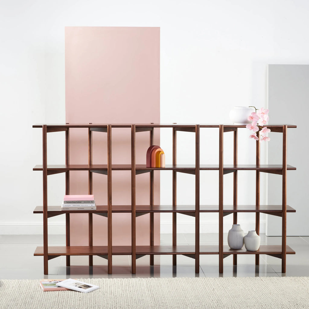 Olivia Modular Shelf Triple 216 x 35 x 122cm Solid American Walnut