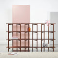 Olivia Modular Shelf Triple 216 x 35 x 122cm Solid American Walnut
