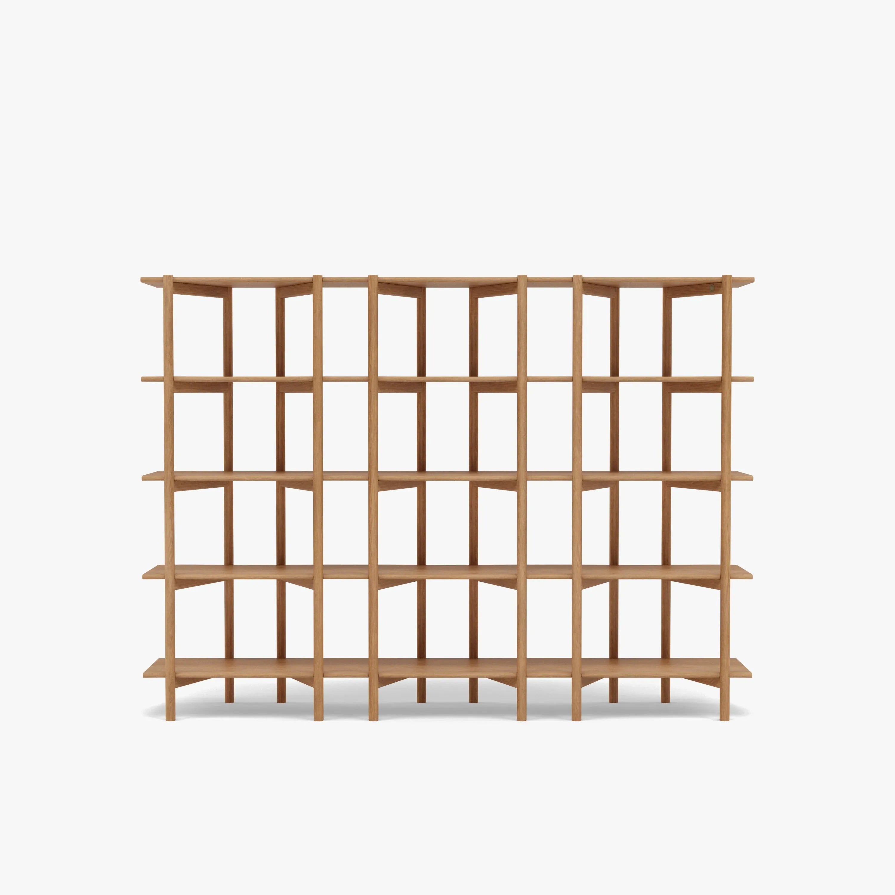 Olivia Modular Shelf Triple 216 x 35 x 157cm Solid American Oak
