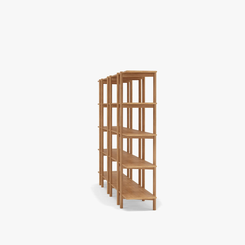 Olivia Modular Shelf Triple 216 x 35 x 157cm Solid American Oak