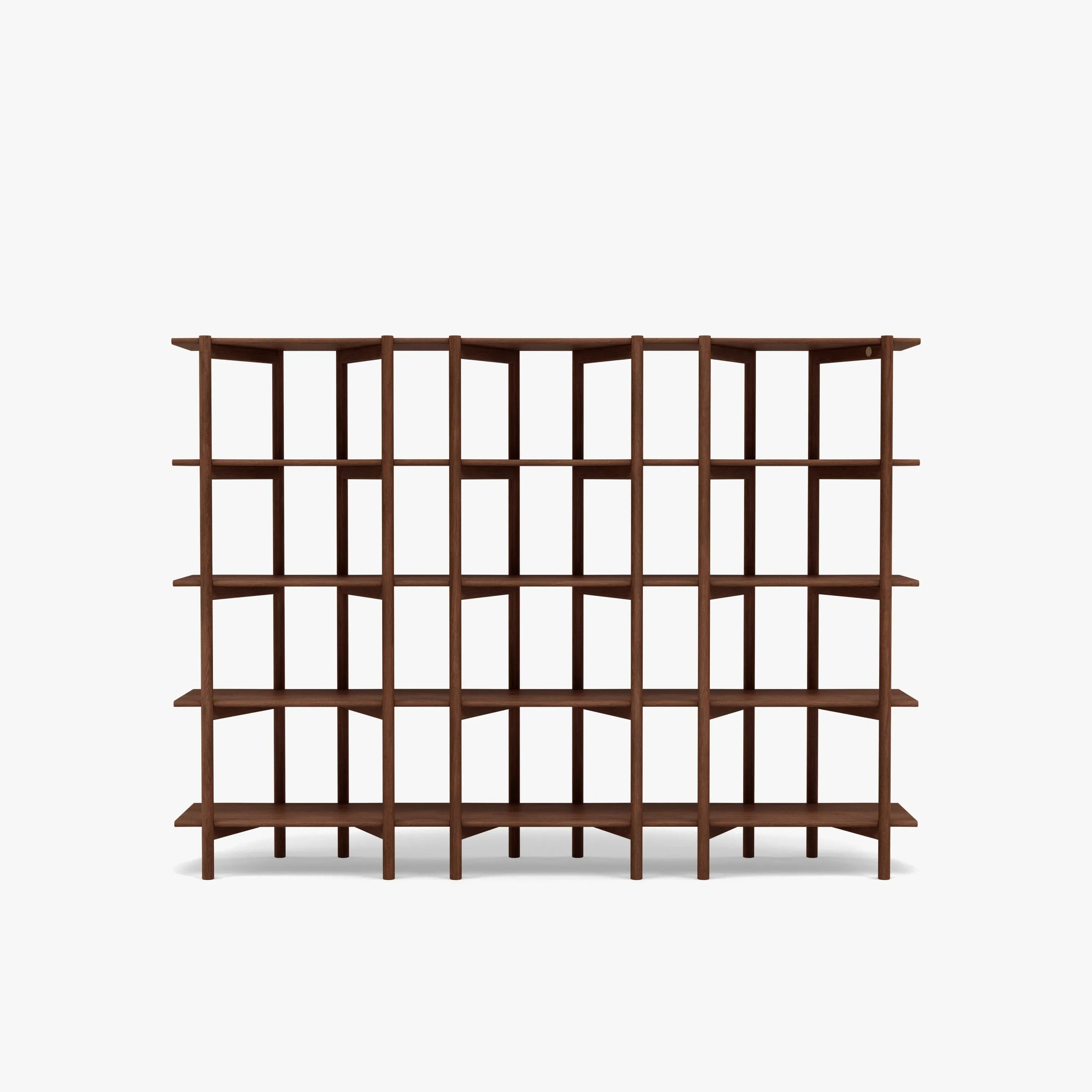 Olivia Modular Shelf Triple 216 x 35 x 157cm Solid American Walnut