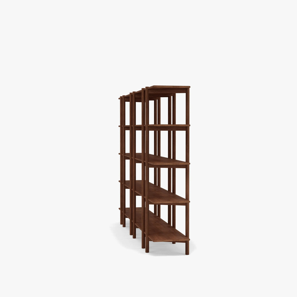 Olivia Modular Shelf Triple 216 x 35 x 157cm Solid American Walnut
