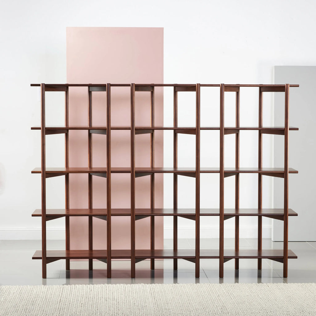 Olivia Modular Shelf Triple 216 x 35 x 157cm Solid American Walnut