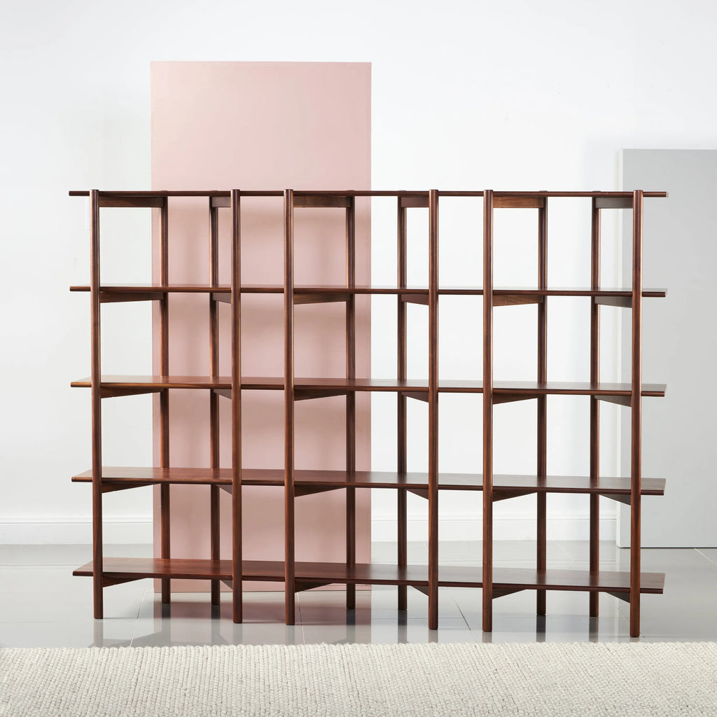 Olivia Modular Shelf Triple 216 x 35 x 157cm Solid American Walnut