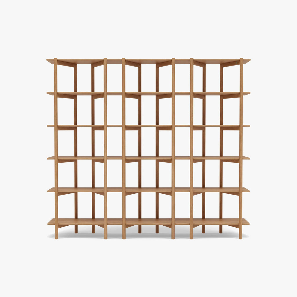 Olivia Modular Shelf Triple 216 x 35 x 192cm Solid American Oak
