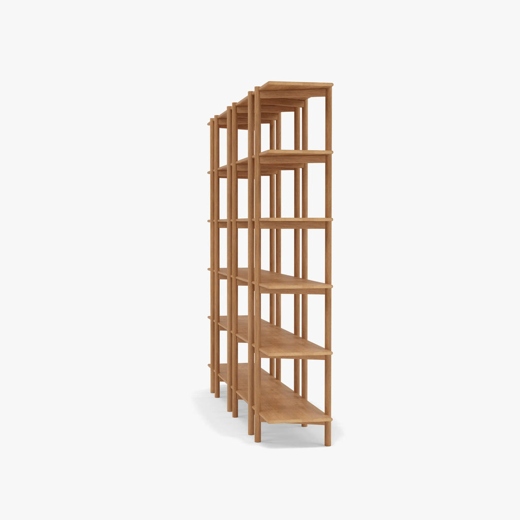 Olivia Modular Shelf Triple 216 x 35 x 192cm Solid American Oak